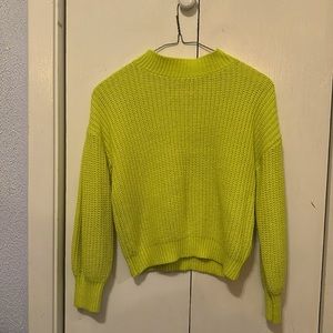 lime green sweater